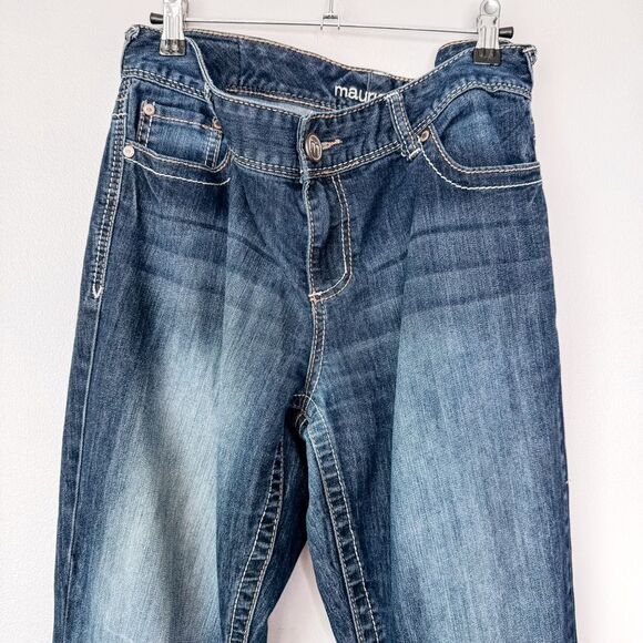 Maurices Bootcut Dark Wash Jeans Size 11/12 Short - Picture 3 of 7